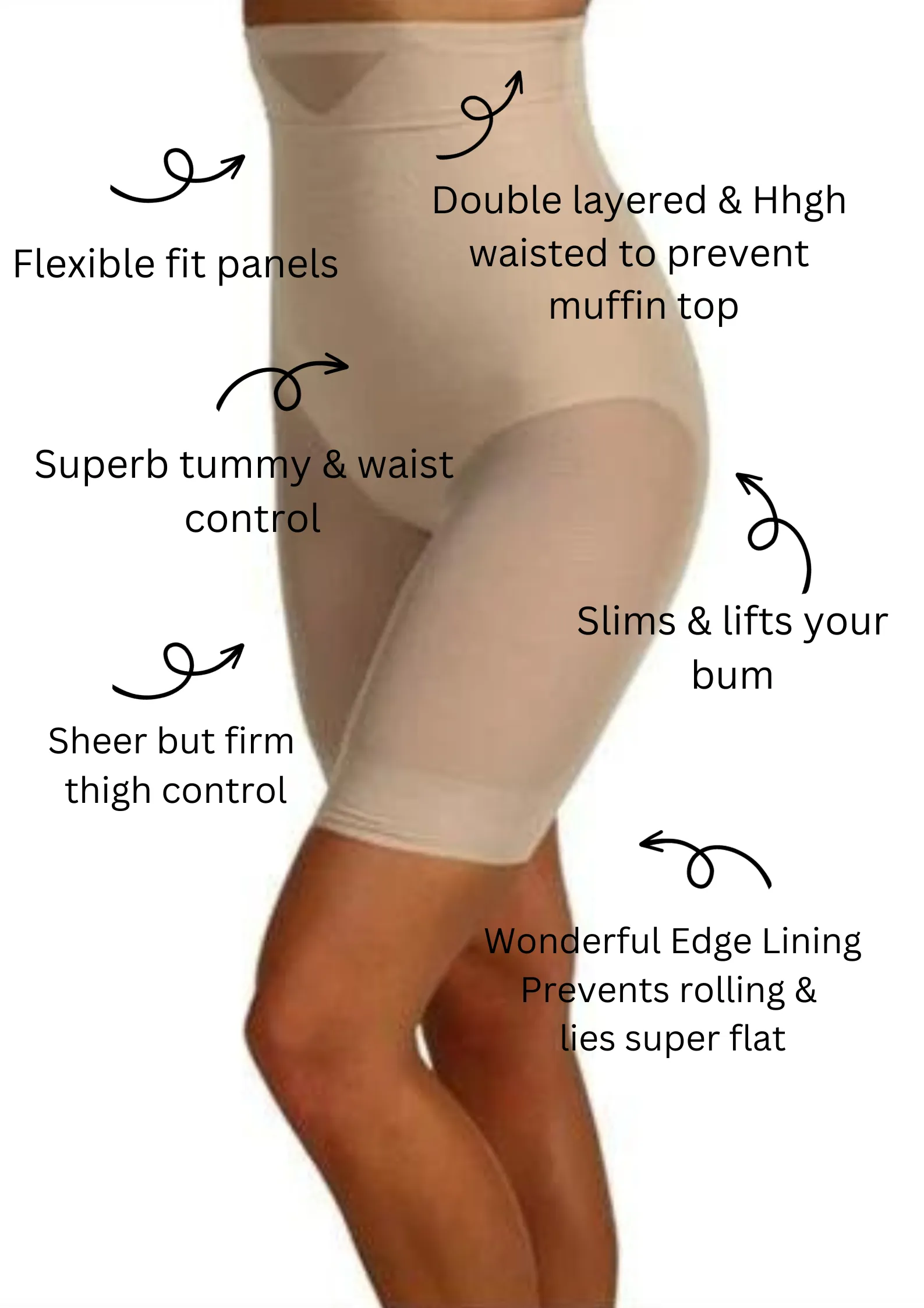 Bum Lifting High Waist/Long Leg Slimmer