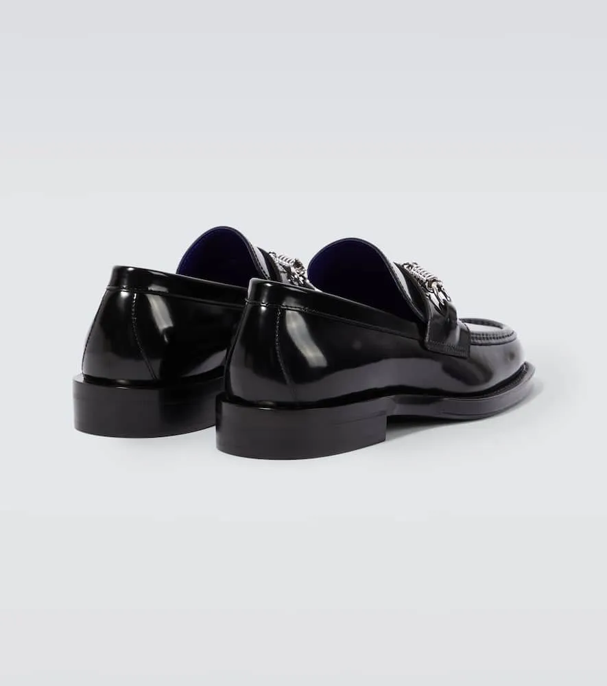 Burberry Embellished leather loafers