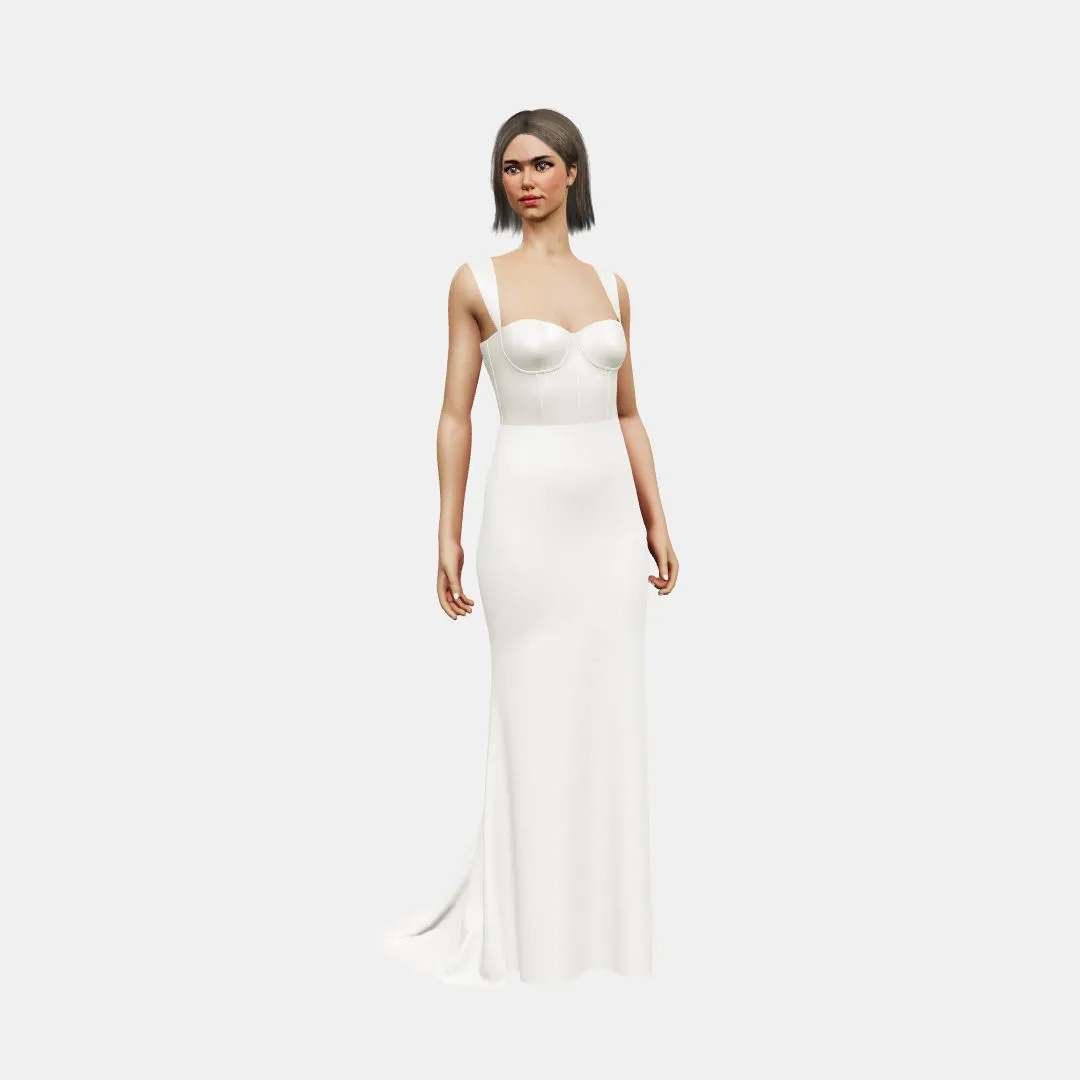 Bustier w/ straps   trumpet