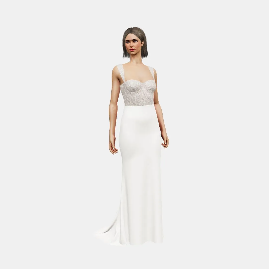 Bustier w/ straps   trumpet