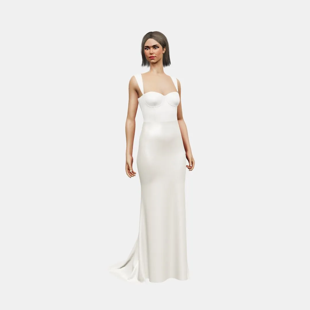 Bustier w/ straps   trumpet