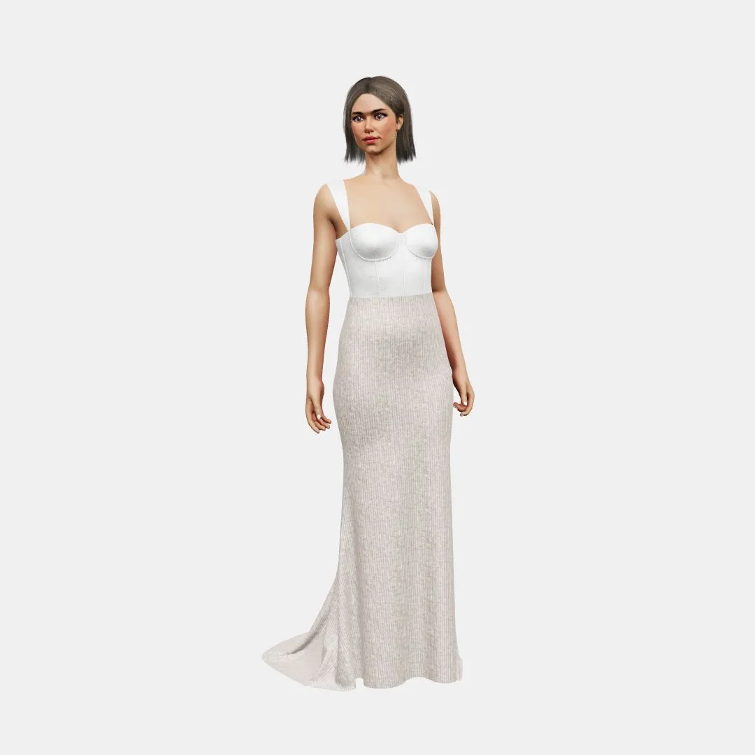 Bustier w/ straps   trumpet