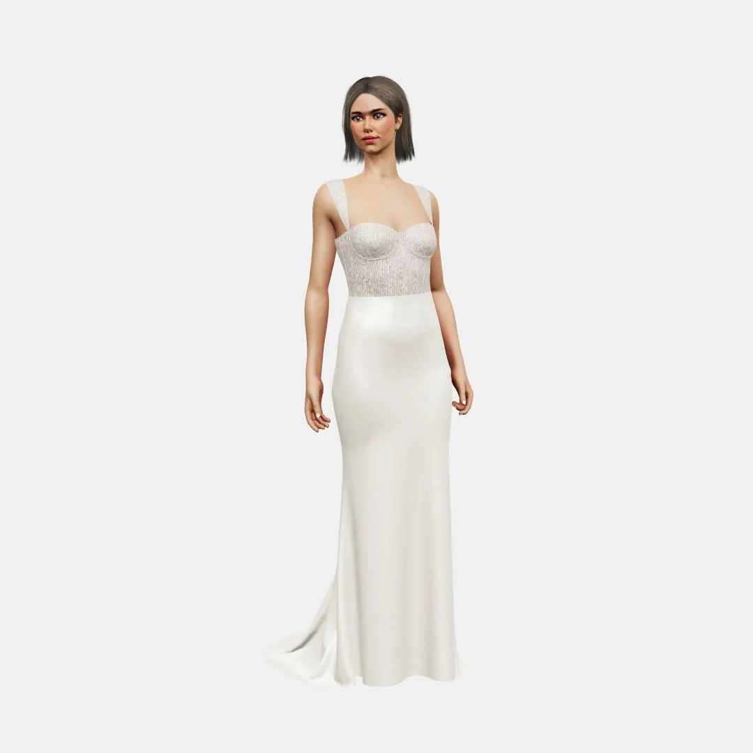 Bustier w/ straps   trumpet