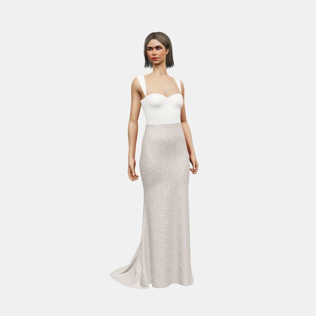 Bustier w/ straps   trumpet