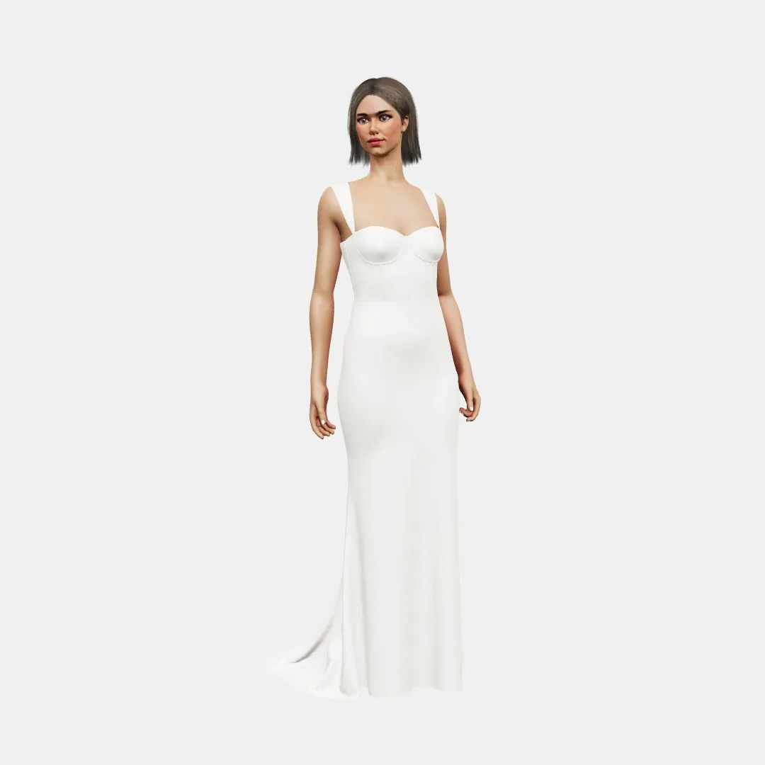 Bustier w/ straps   trumpet