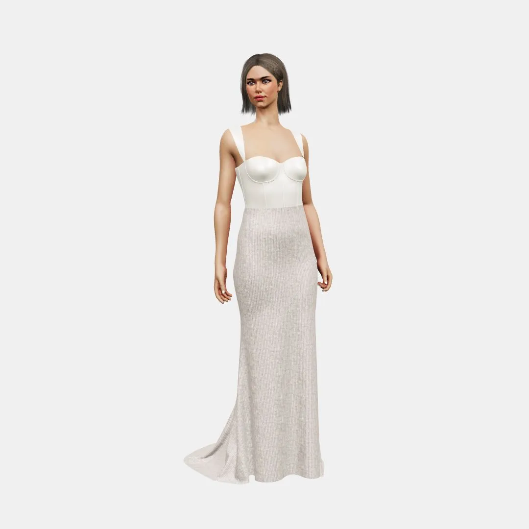 Bustier w/ straps   trumpet