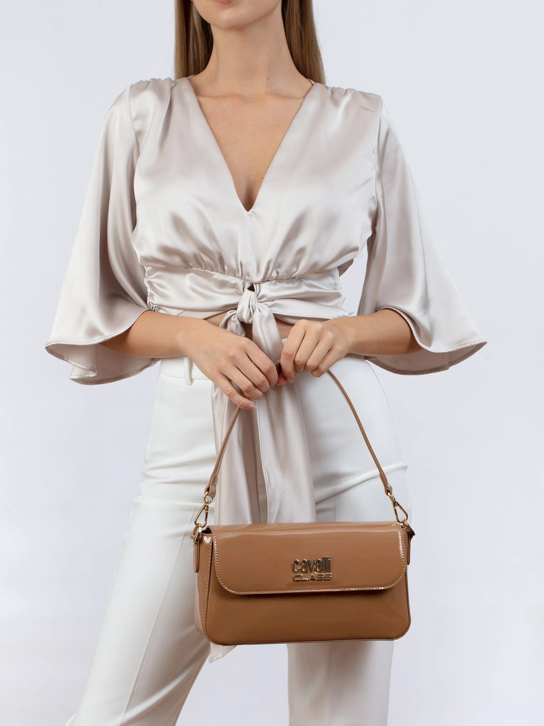 Cavalli Class FIRENZE Camel Medium Classic Shoulder Bag