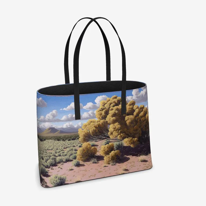Chamisa Temple Leather Tote (Textured)
