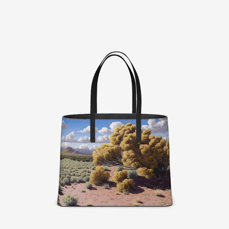 Chamisa Temple Leather Tote (Textured)