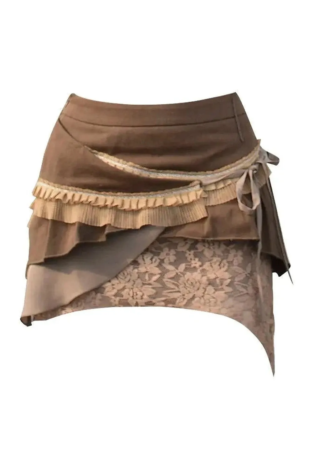 High Waist Patchwork Skirt