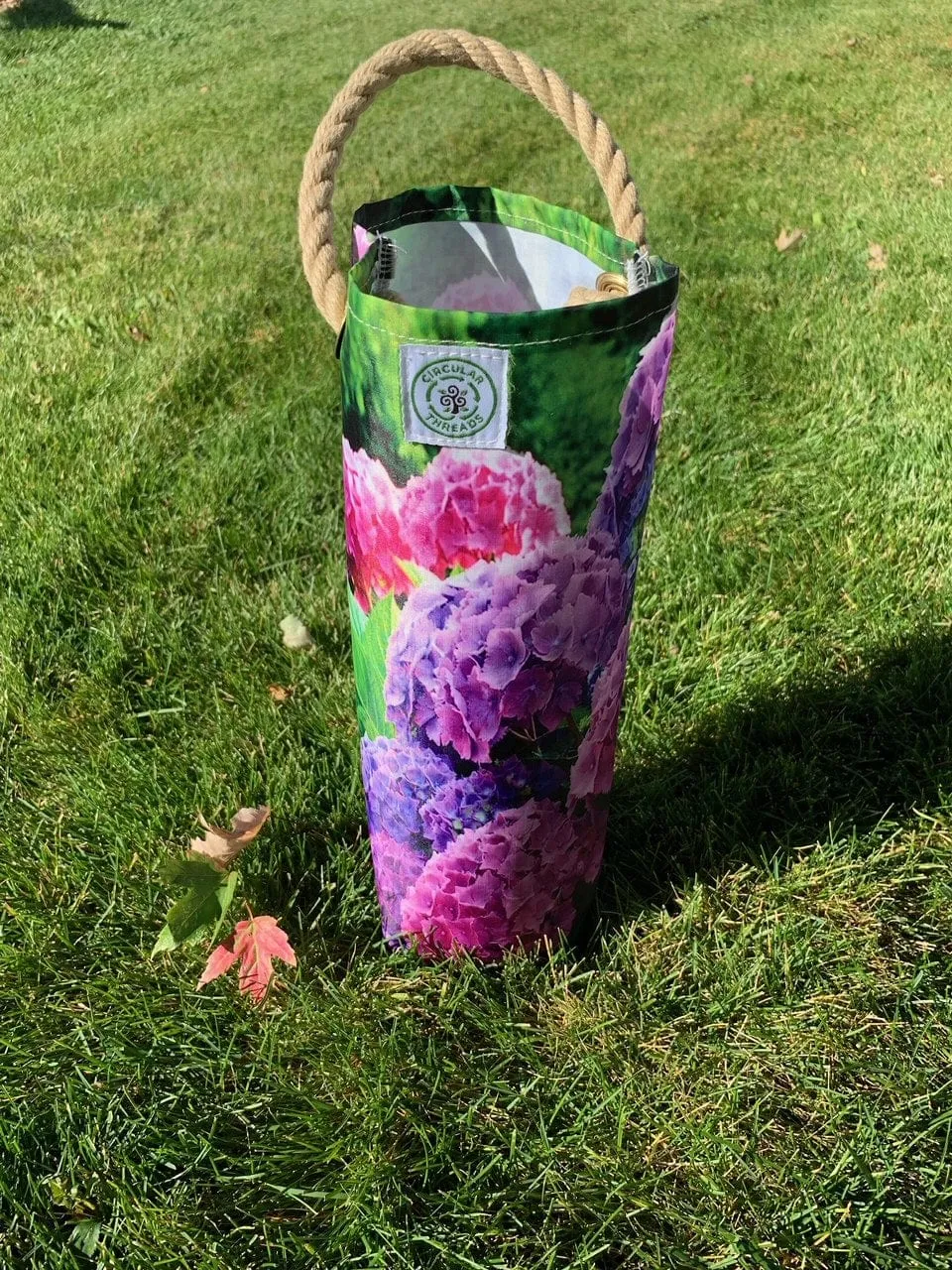 Hydrangea Recycled Wine Tote