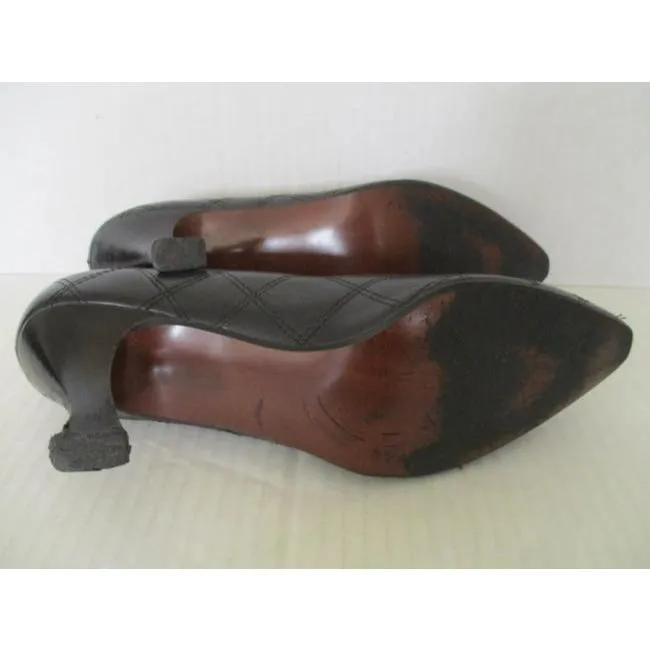 Lord And Taylor Black Quilt Stitch Design Pumps Size Us