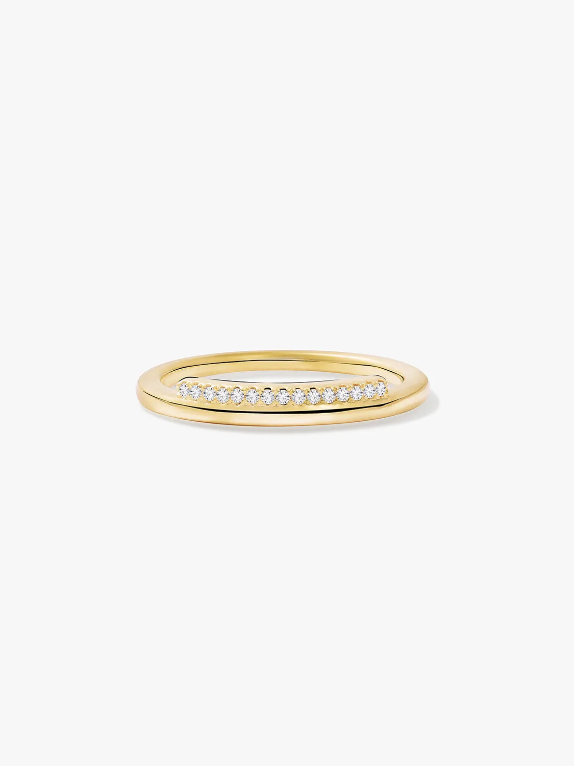 Pave Bar Stacker Ring