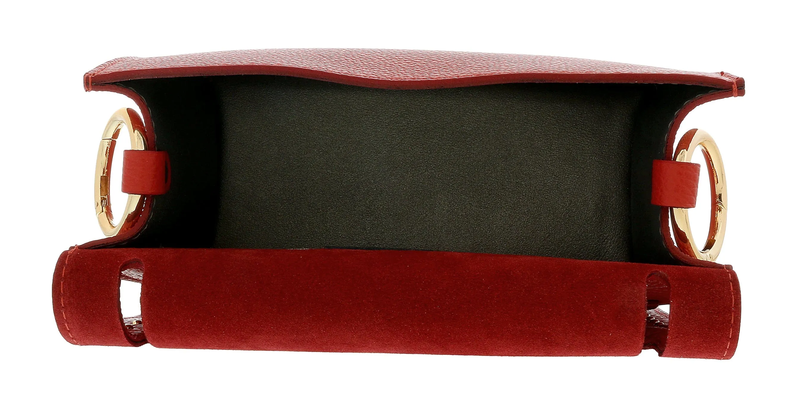 Pierre Cardin Red Leather Medium Structured Acetate Strap Shoulder Bag