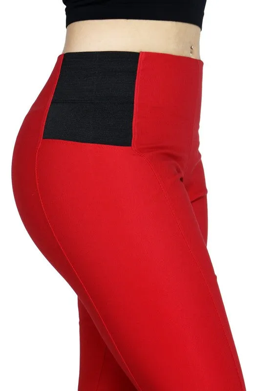 Red High Waist Pant