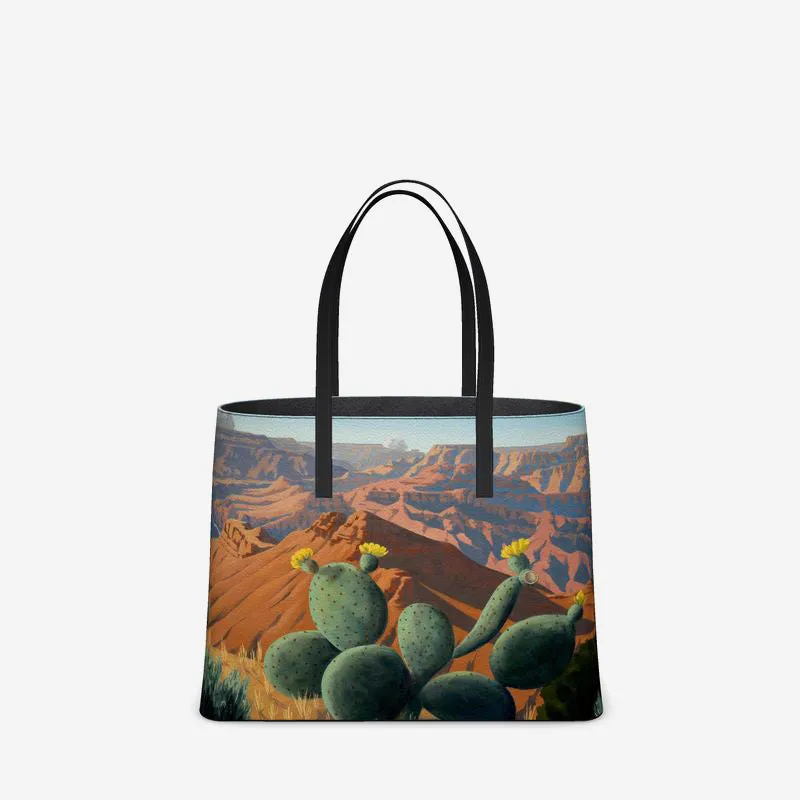 South Rim Bloom Leather Tote (Textured)