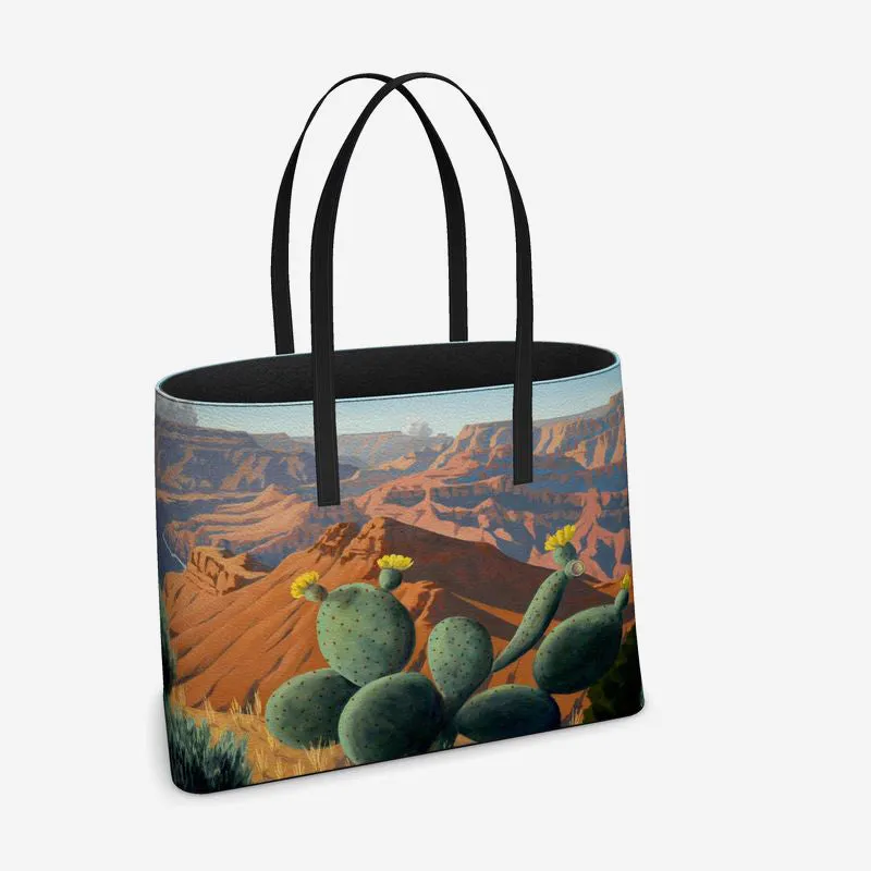 South Rim Bloom Leather Tote (Textured)