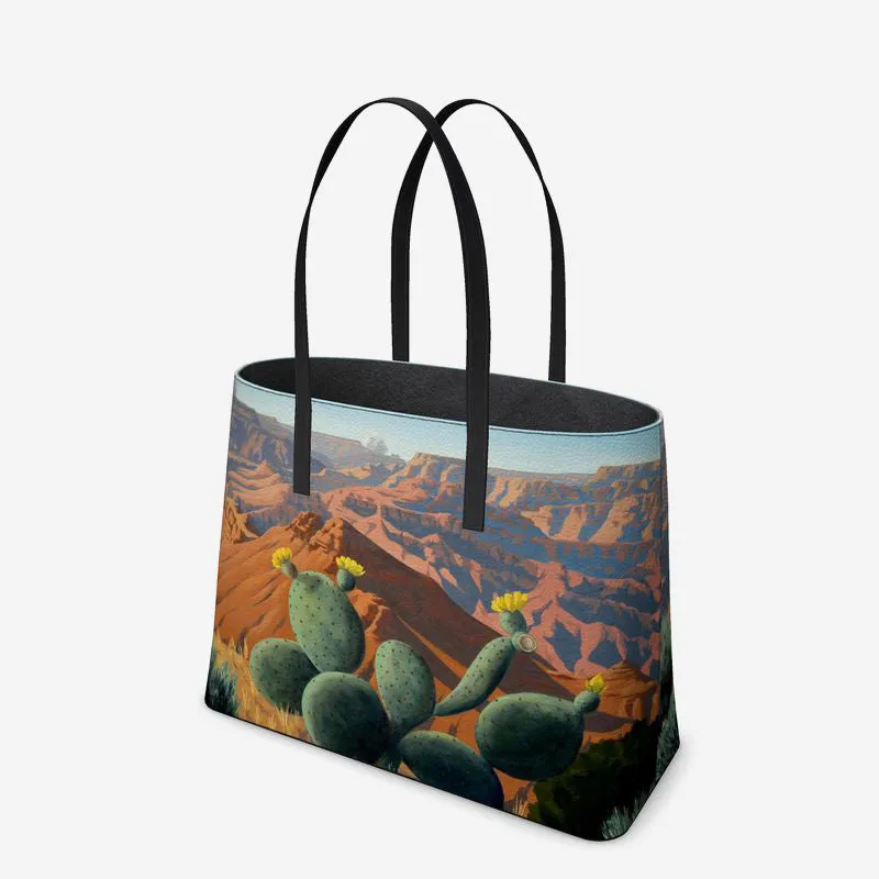 South Rim Bloom Leather Tote (Textured)