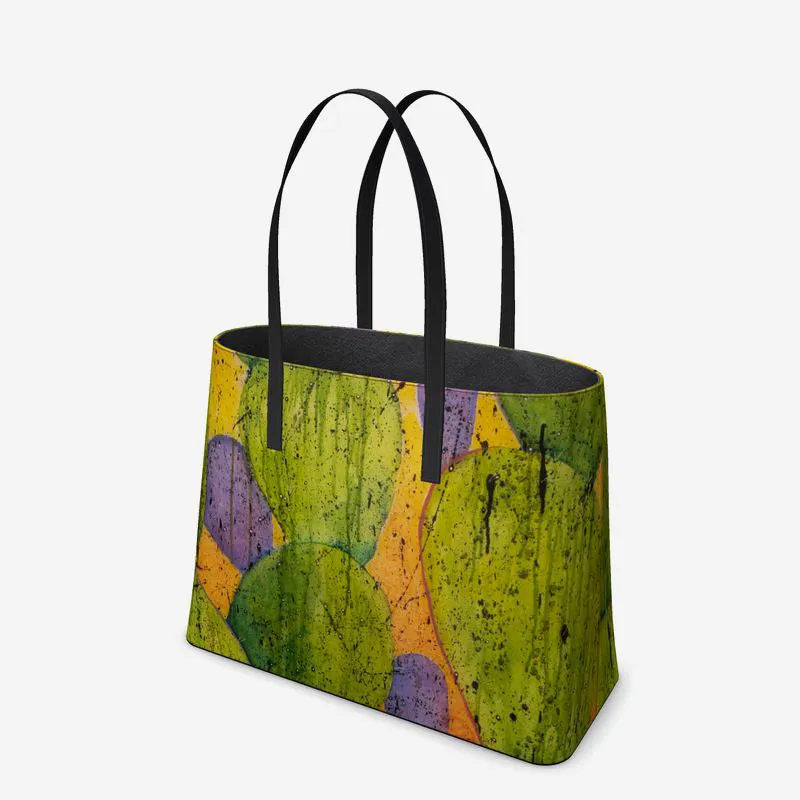 Spikes and Splatters Leather Tote