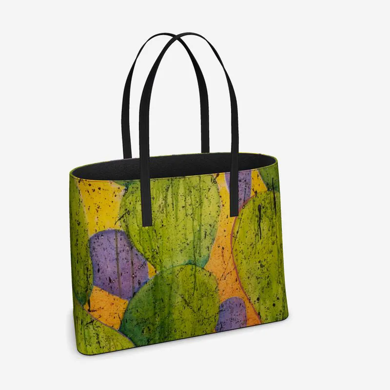Spikes and Splatters Leather Tote