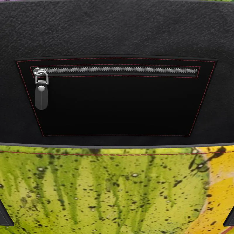 Spikes and Splatters Leather Tote