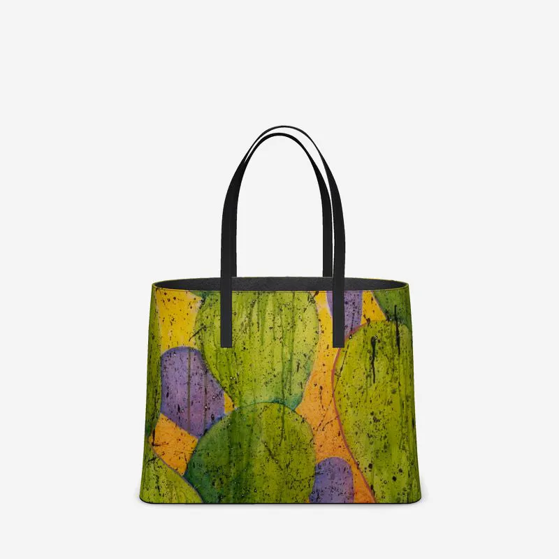 Spikes and Splatters Leather Tote