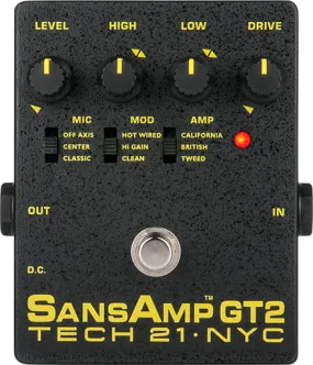 Tech21 SansAmp GT2 - Streamlined version of CLASSIC w/ onboard EQ