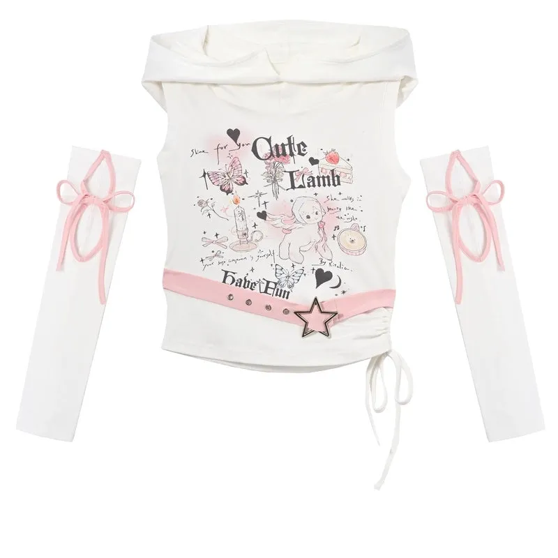 Y2K Style Pink High Waist Cake Skirt